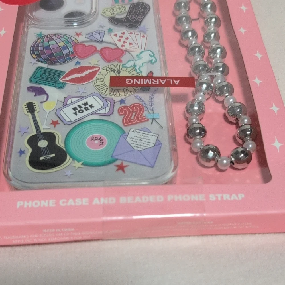 Skinnydip Taylor Swift Swiftie Clear Phone Case iPhone 13/14/15 &  Beaded Strap